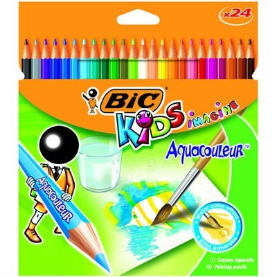 LÁPICES BIC KIDS AQUACOULEUR CAJA DE 24